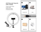 Кільцеве світло зі стійкою Puluz PKT3055B RGBW 26см (20W)