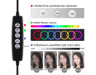 Кільцеве світло зі стійкою Puluz PKT3047B RGB Ring Light 16см (12W)