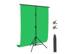 Фон із стійкою Puluz PU5204G Chroma key зелений (100x200см)