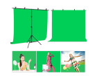 Фон із стійкою Puluz PU5205G Chroma key зелений (200x200см)