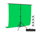 Фон із стійкою Puluz PU5205G Chroma key зелений (200x200см)