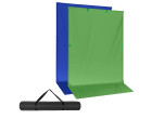 Фон у рамці з ніжками Visico BP-1522GB Chroma Key 2в1 зелёный/синий (150x220см)