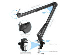 Мікрофон студійний з тримачем Puluz PU612B black