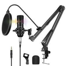 Мікрофон студійний з тримачем Puluz PU612B black
