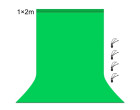 Фон студійний тканинний Puluz PU5209G green Chroma Key 1х2м