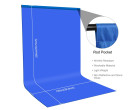 Фон студийный тканевый Puluz PU5209L blue Chroma Key 1х2м