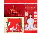 Фон студійний тканинний Puluz PU5207R red Chroma Key 2х2м