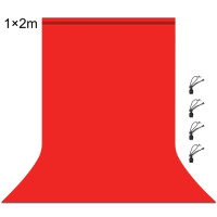 Фон студийный тканевый Puluz PU5209R red Chroma Key 1х2м