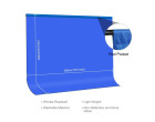 Фон студийный тканевый Puluz PU5214L blue Chroma Key 3х2м