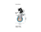 Колеса для стійок та журавлів Visico M11-037 (25мм) for C-Stand