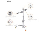 Журавль компактный E-Image LCS-MINI Pocket C-Stand