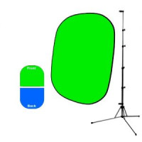 Фон в пружинной рамке Savage Infinity Collapsible Chroma Green/Blue 1.52m x 1.83m + Стойка
