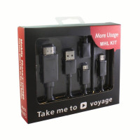 Набір перехідників ExtraDigital MHL to HDMI Media adapter black (KBU1615)