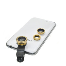 Объектив для телефона iLens Clip 3 in 1 gold