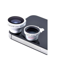 Объектив для телефона iLens Clip 3 in 1 silver