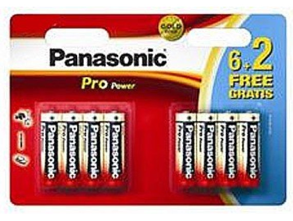 Батарейка Panasonic LR03 Alkaline Pro Power AAA, 8шт. (LR03XEG/8B2F)
