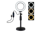 Кольцевой свет со стойкой Puluz PU391 Ring Light 12см (8W)