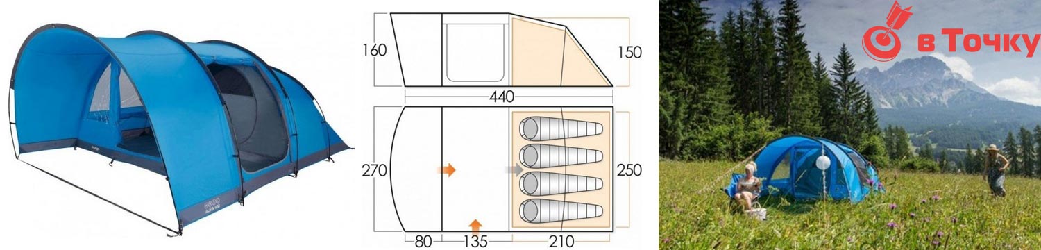 Vango Aura 400-K River купить палатка кемпинговая Vango Aura 400-K